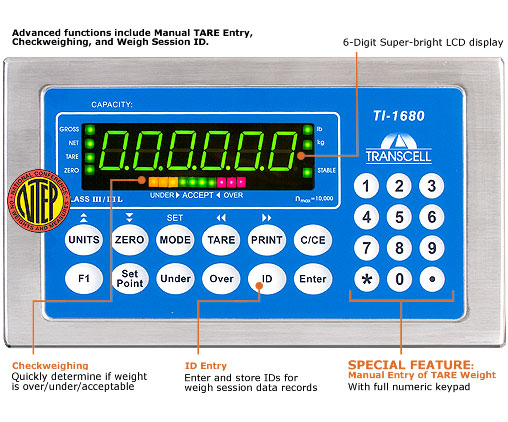 Floor Scale TI-1680 Indicator